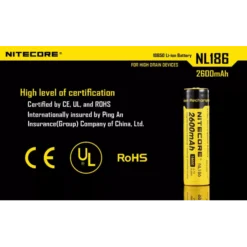 Nitecore 18650 Li-ion Battery (2600mAh) NL1826 -Outdoor Flashlight Store 6 154