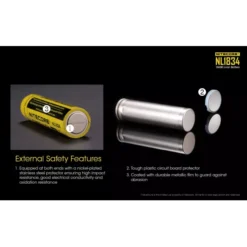 Nitecore 18650 Li-ion Battery (3400mAh) NL1834 -Outdoor Flashlight Store NL1834 3