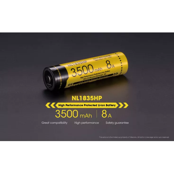 Nitecore 18650 Li-ion High Performance Battery (3500mAh) NL1835HP 6 Nitecore 18650 Li-ion High Performance Battery (3500mAh) NL1835HP - Image 4