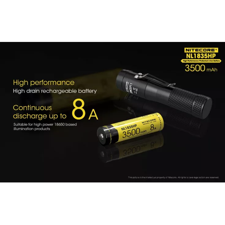 Nitecore 18650 Li-ion High Performance Battery (3500mAh) NL1835HP 8 Nitecore 18650 Li-ion High Performance Battery (3500mAh) NL1835HP - Image 6
