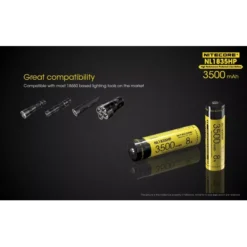 Nitecore 18650 Li-ion High Performance Battery (3500mAh) NL1835HP 17 Nitecore 18650 Li-ion High Performance Battery (3500mAh) NL1835HP -Outdoor Flashlight Store NL1835HP 2