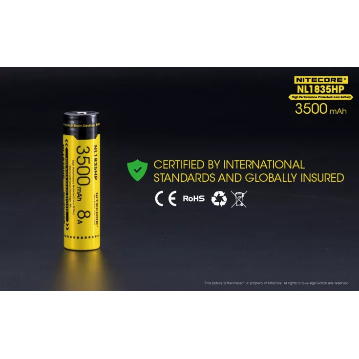 Nitecore 18650 Li-ion High Performance Battery (3500mAh) NL1835HP 11 Nitecore 18650 Li-ion High Performance Battery (3500mAh) NL1835HP - Image 9
