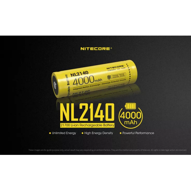 Nitecore 21700 NL2140 Li-ion Battery (4000mAh) 4 Nitecore 21700 NL2140 Li-ion Battery (4000mAh) - Image 2