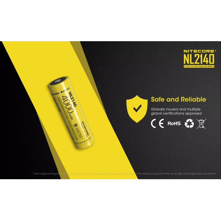 Nitecore 21700 NL2140 Li-ion Battery (4000mAh) 10 Nitecore 21700 NL2140 Li-ion Battery (4000mAh) - Image 8