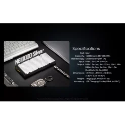 Nitecore NB10000 Silver Power Bank -Outdoor Flashlight Store Nitecore NB10000 Silver 3