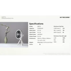 Nitecore NEF10 Electric Fan -Outdoor Flashlight Store Nitecore NEF10 9