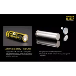 Nitecore 18650 Li-ion Battery (3200mAh) NL1832 -Outdoor Flashlight Store Nitecore NL1832 3