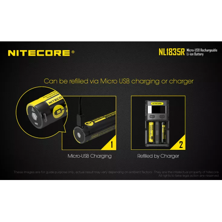 Nitecore NL1835R Micro-USB 18650 3500mAh Li-ion Battery 5 Nitecore NL1835R Micro-USB 18650 3500mAh Li-ion Battery - Image 3