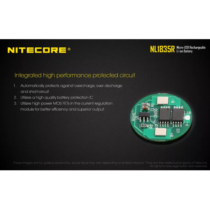 Nitecore NL1835R Micro-USB 18650 3500mAh Li-ion Battery 8 Nitecore NL1835R Micro-USB 18650 3500mAh Li-ion Battery - Image 6