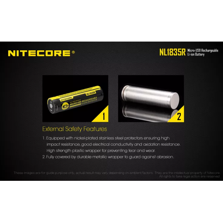 Nitecore NL1835R Micro-USB 18650 3500mAh Li-ion Battery 9 Nitecore NL1835R Micro-USB 18650 3500mAh Li-ion Battery - Image 7