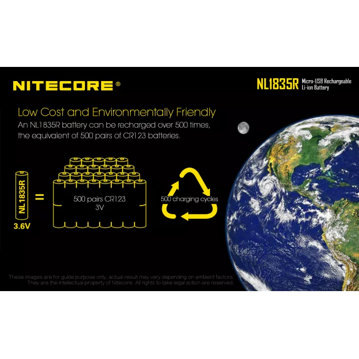 Nitecore NL1835R Micro-USB 18650 3500mAh Li-ion Battery 10 Nitecore NL1835R Micro-USB 18650 3500mAh Li-ion Battery - Image 8