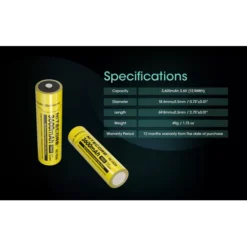 Nitecore 18650 Li-ion Battery (3600mAh) NL1836 -Outdoor Flashlight Store Nitecore NL1836 8