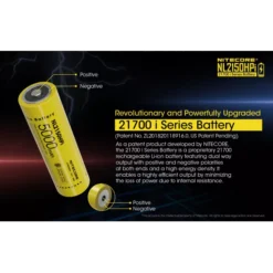 Nitecore 21700 NL2150HPi Li-ion 15A Battery (5000mAH) 16 Nitecore 21700 NL2150HPi Li-ion 15A Battery (5000mAH) -Outdoor Flashlight Store Nitecore NL2150HPi 1