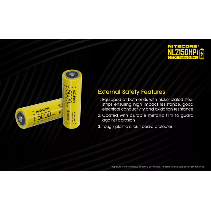 Nitecore 21700 NL2150HPi Li-ion 15A Battery (5000mAH) 10 Nitecore 21700 NL2150HPi Li-ion 15A Battery (5000mAH) - Image 8