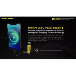 Nitecore 21700 NL2150RX Bidirectional Charging Li-ion Battery (5000mAh) 16 Nitecore 21700 NL2150RX Bidirectional Charging Li-ion Battery (5000mAh) -Outdoor Flashlight Store Nitecore NL2150RX 2