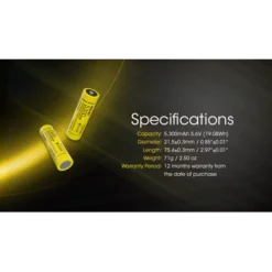 Nitecore 21700 NL2153 Li-ion Battery (5300mAh) -Outdoor Flashlight Store Nitecore NL2153 9