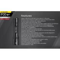 Nitecore P20 V2 -Outdoor Flashlight Store Nitecore P20 V2 9