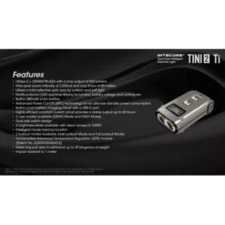 Nitecore TINI 2 Ti -Outdoor Flashlight Store Nitecore TINI 2 Ti 10