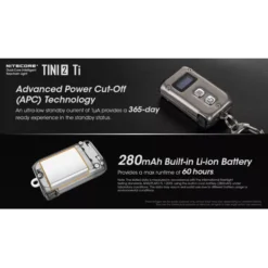 Nitecore TINI 2 Ti -Outdoor Flashlight Store Nitecore TINI 2 Ti 6