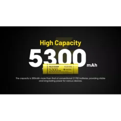Nitecore 21700 NL2153HP Li-ion High Performance (5300mAh) Battery -Outdoor Flashlight Store nitecore nl2153hp 2