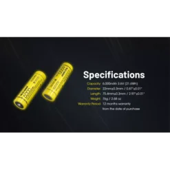 Nitecore 21700 NL2160HP Li-ion High Performance (6000mAh) Battery -Outdoor Flashlight Store nitecore nl2160hp 10